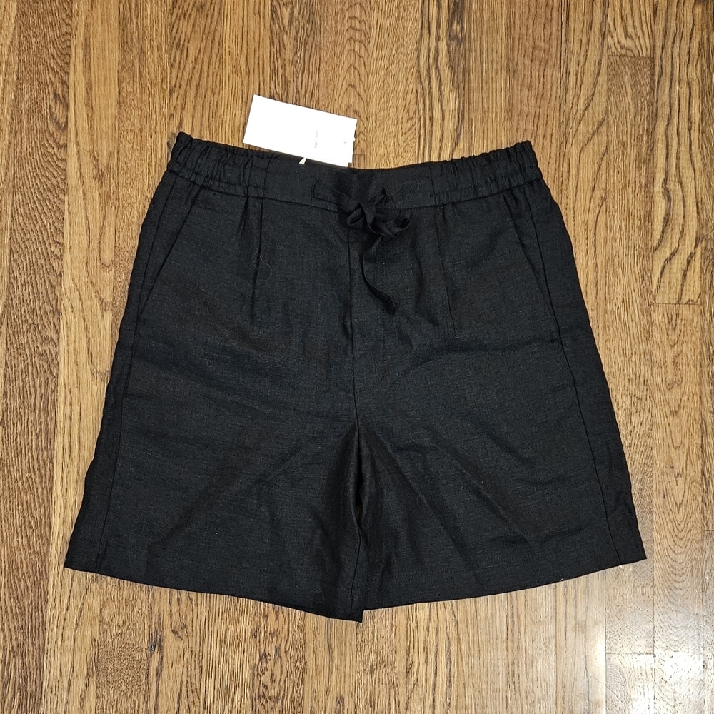 ZARA Women’s 100% Linen Black Shorts – Size S